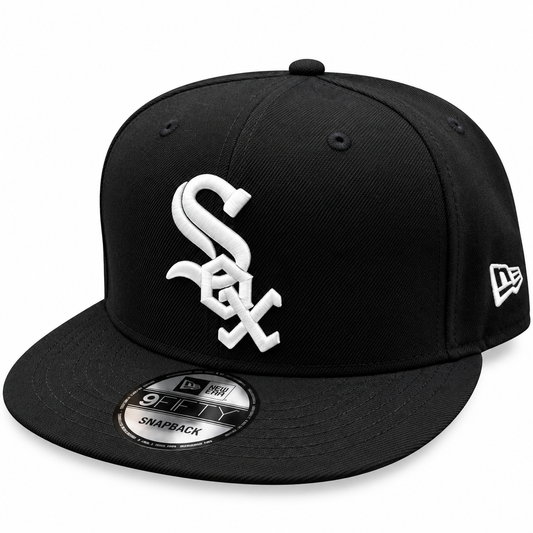 Chicago White Sox New Era Wool Classic Black 9FIFTY Snapback Hat