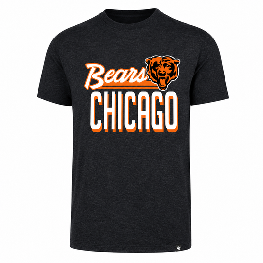 Men's Chicago Bears NFL Retro Script Regional Club Tee By ’47 Brand