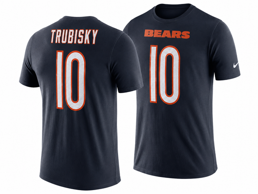 Men's Chicago Bears Mitchell Trubisky Nike Navy Player Pride Name & Number Performance T-Shirt