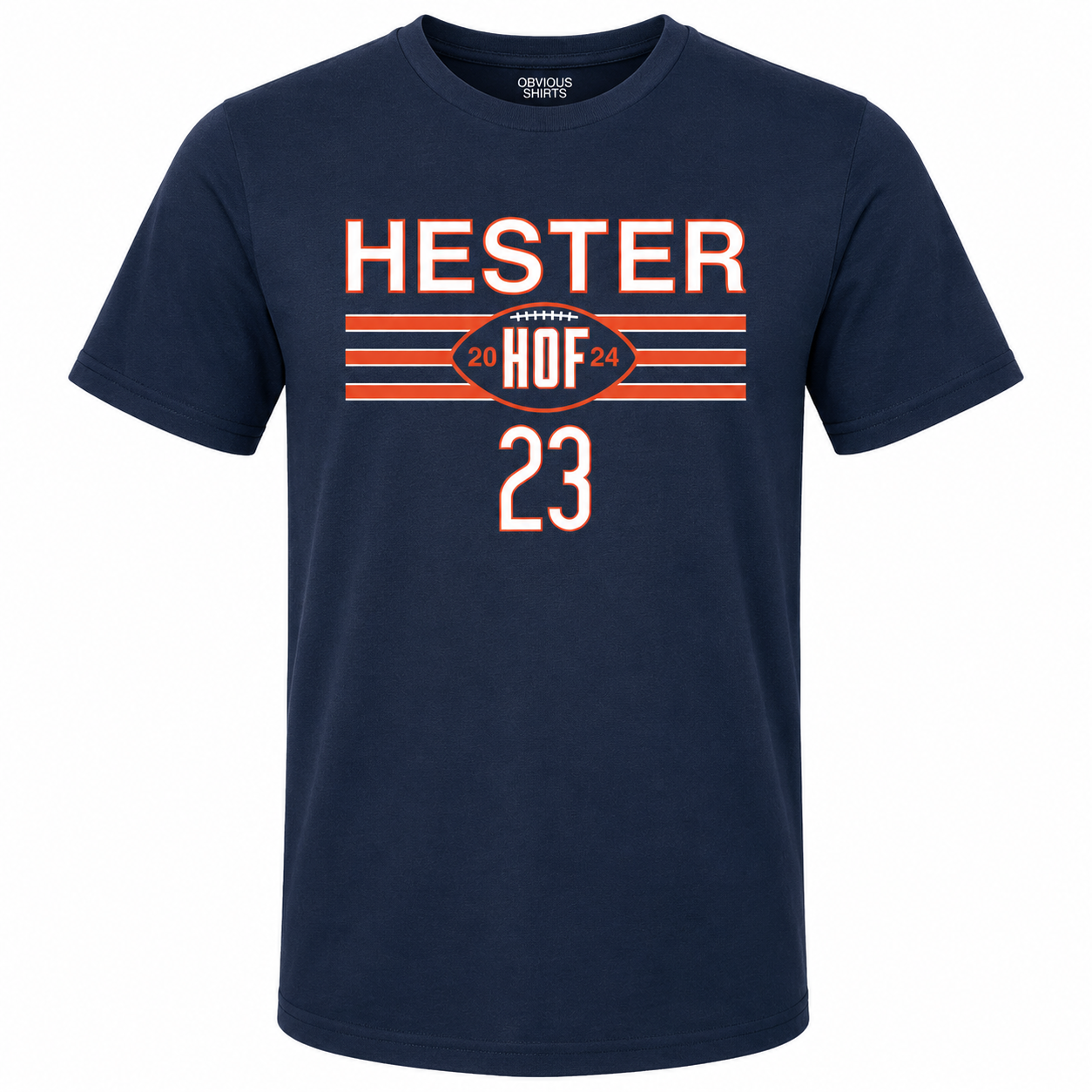 Men's Devin Hester Hall Of Fame 2024 Obvious Shirts Navy Tee