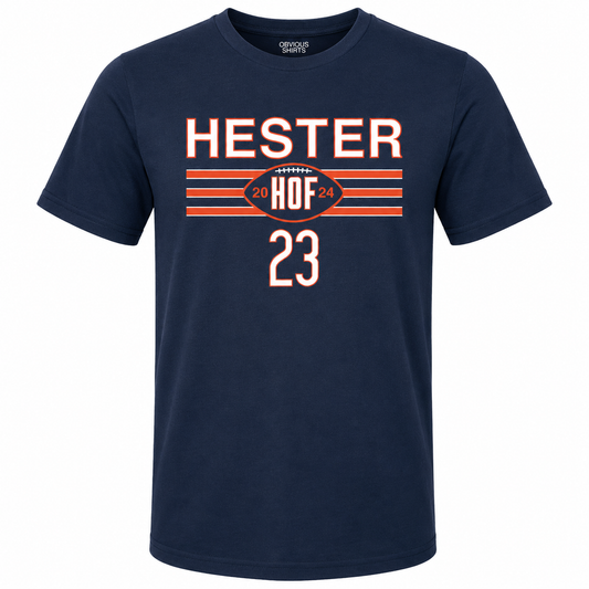 Men's Devin Hester Hall Of Fame 2024 Obvious Shirts Navy Tee