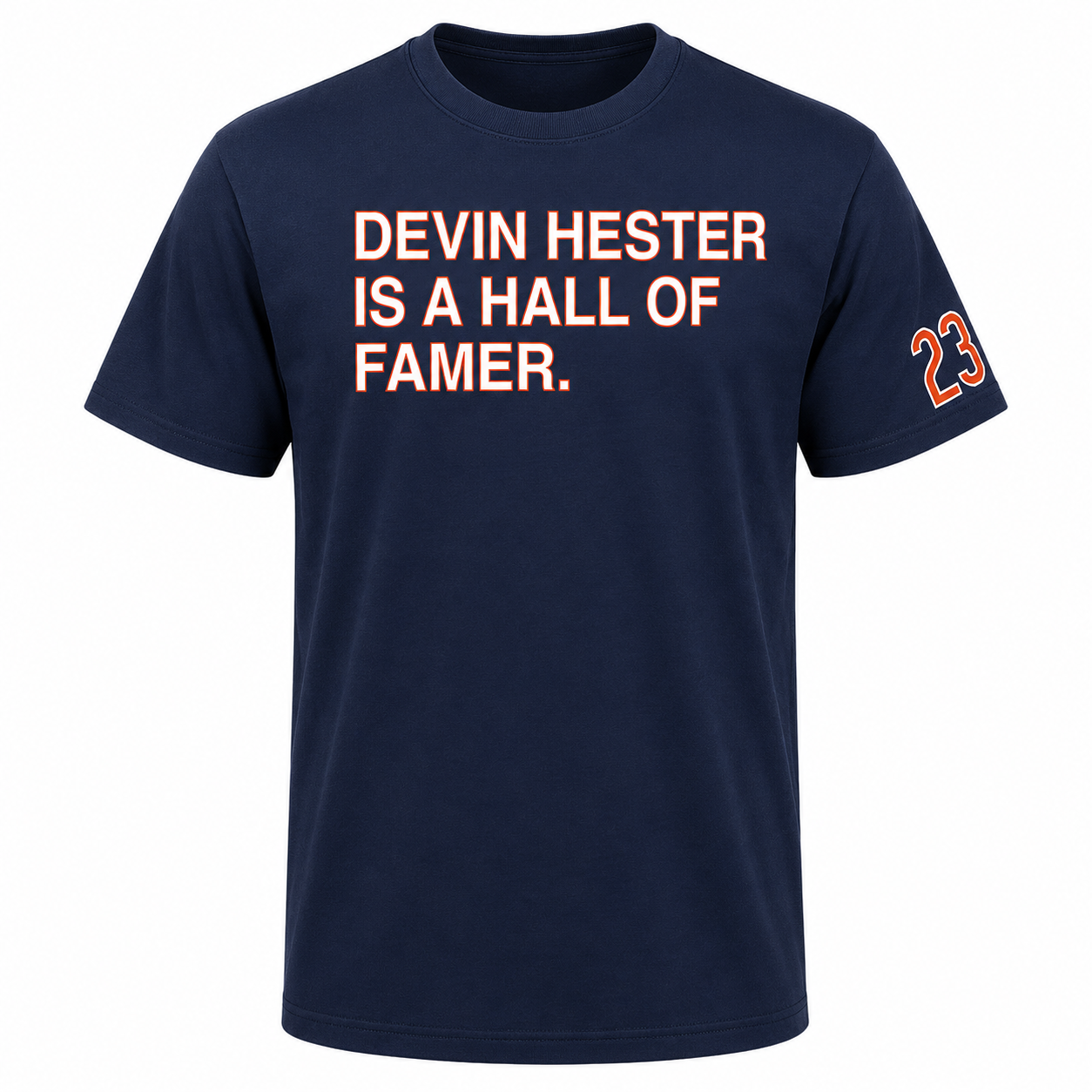 Men's Devin Hester Is A Hall Of Famer Obvious Shirts Navy Tee