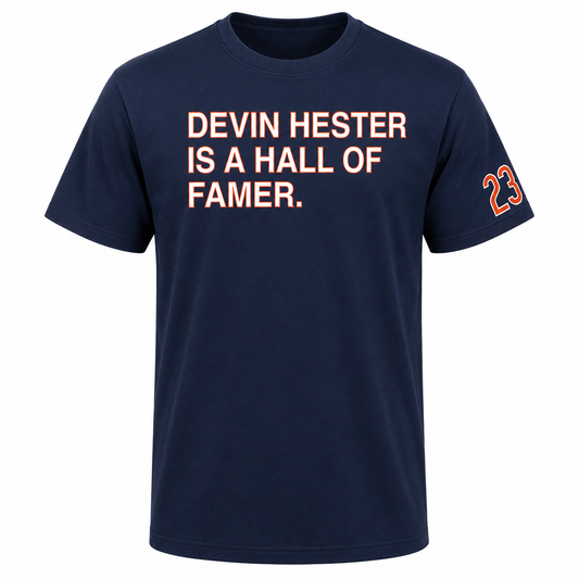 Men's Devin Hester Is A Hall Of Famer Obvious Shirts Navy Tee