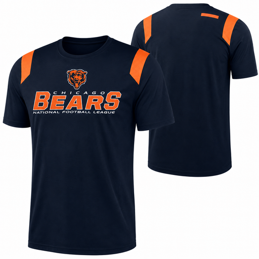 Chicago Bears Youth Contrast Stripe T-shirt - Navy
