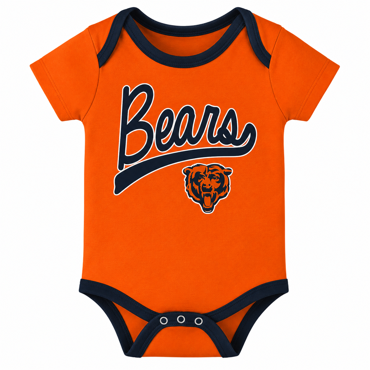 Newborn/Infant Chicago Bears Champ 3-Piece Short Sleeve Creeper Set
