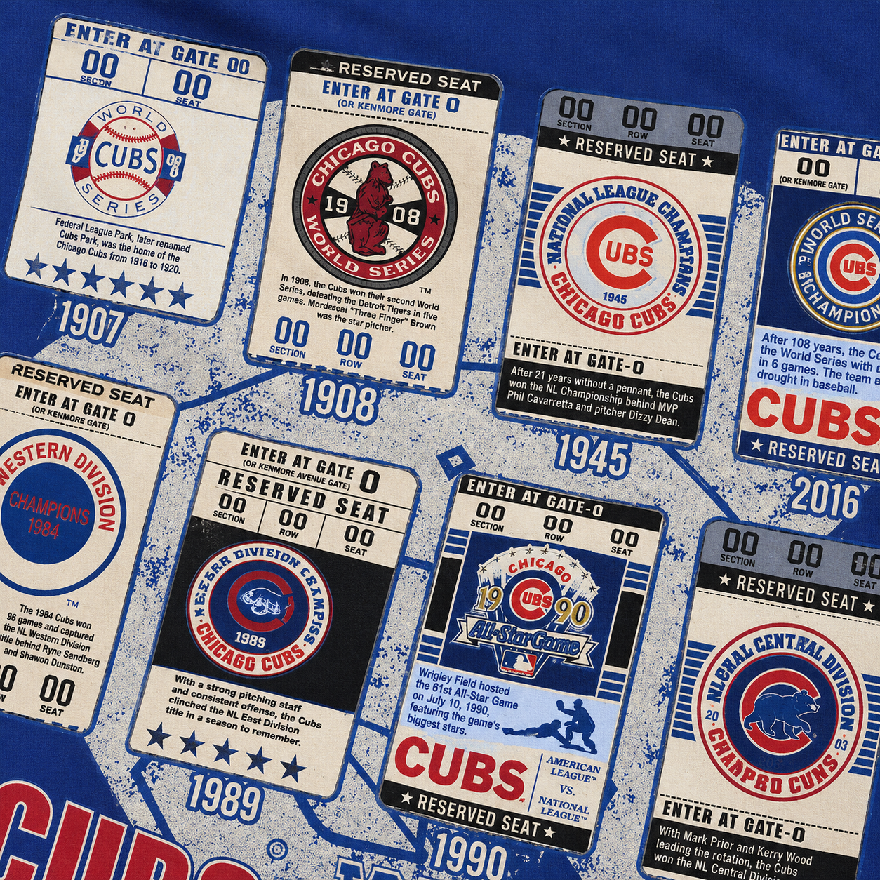 Men's Chicago Cubs Majestic Cooperstown League Domination T-Shirt