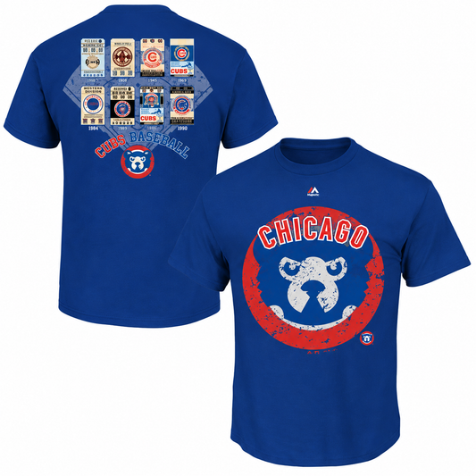 Men's Chicago Cubs Majestic Cooperstown League Domination T-Shirt