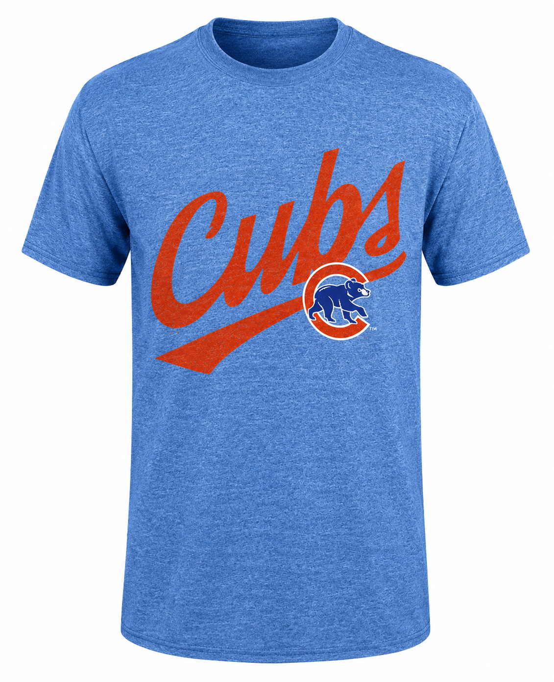 Men's Chicago Cubs Heather Blue Roll With The Punches Tee