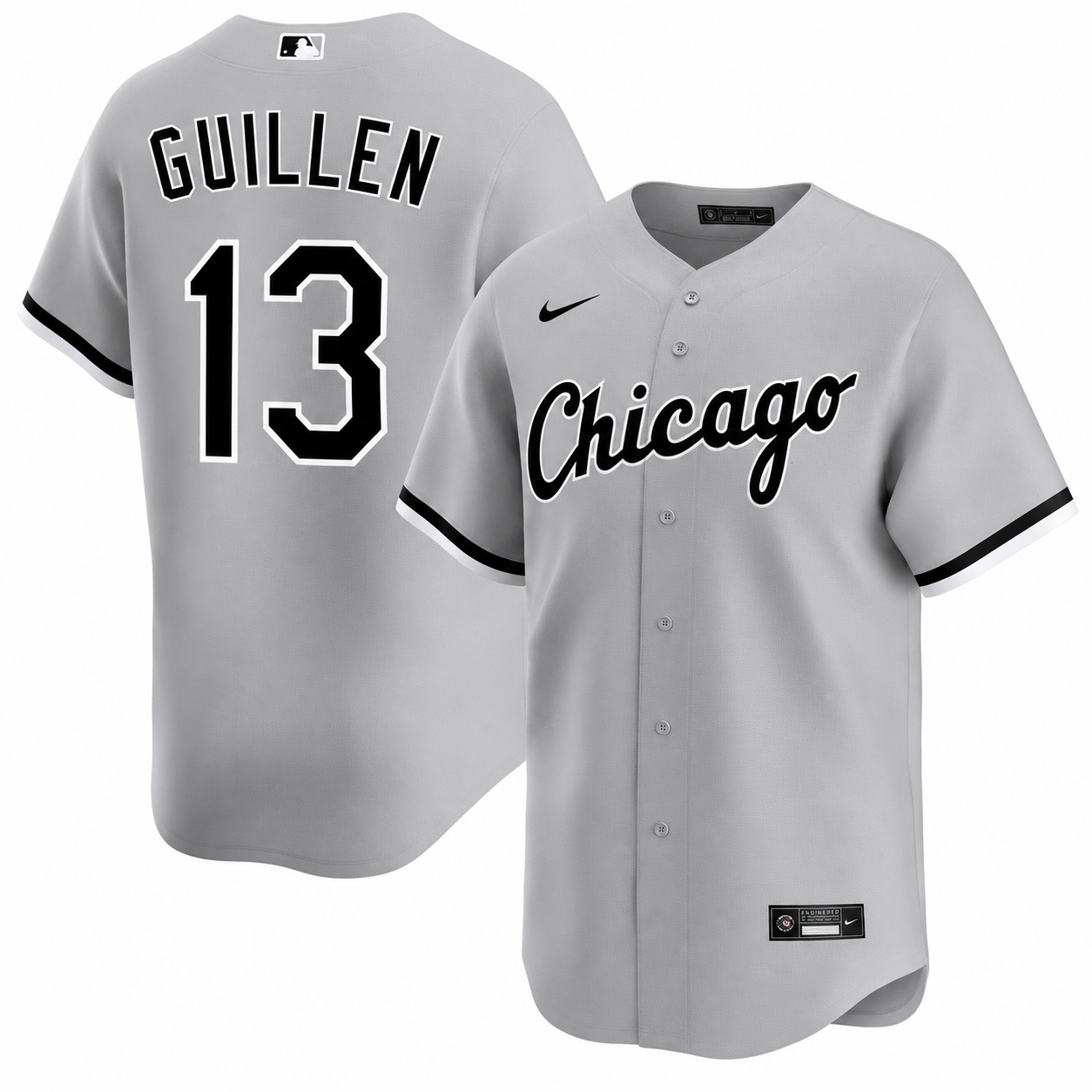 Men's Ozzie Guillen Chicago White Sox Nike Road Gray Replica Jersey