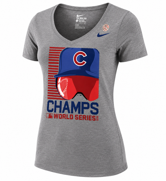 Women's Chicago Cubs World Series Champions Goggles Tee By Nike
