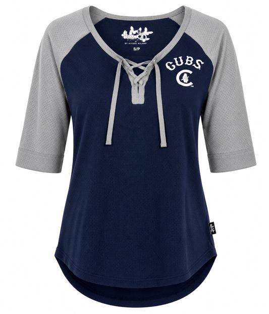 Women’s Chicago Cubs Navy/Gray Perfect Game Top
