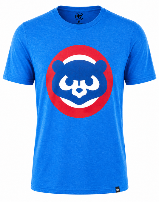 Men's Chicago Cubs Cooperstown Collection 1984 Logo Blue Raspberry Club Tee By 47 Brand