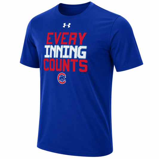 Men's Chicago Cubs Under Armour Heathered Royal Every Inning Counts T-Shirt