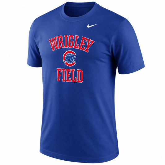 Men's Chicago Cubs Nike Royal Blue Wrigley Field Local Phrase T-Shirt