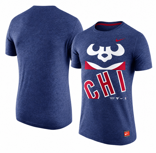 Chicago Cubs Cooperstown Collection Tri Logo 1.7 Tee By Nike