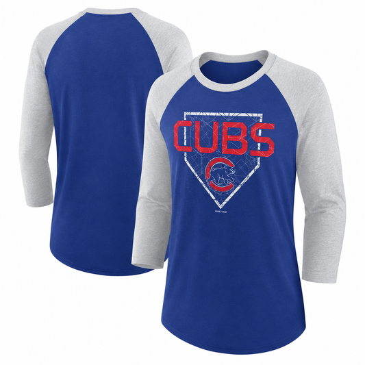 Youth Chicago Cubs Score 3/4 Sleeve Raglan Ultra Tee