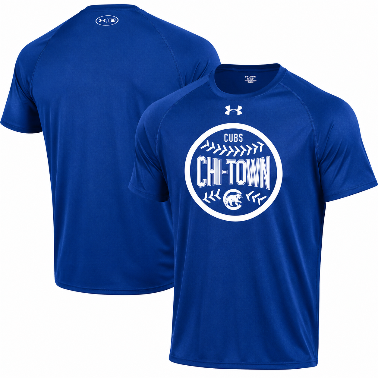 Mens Chicago Cubs Under Armour Chi-Town Ball Heat Gear Tee