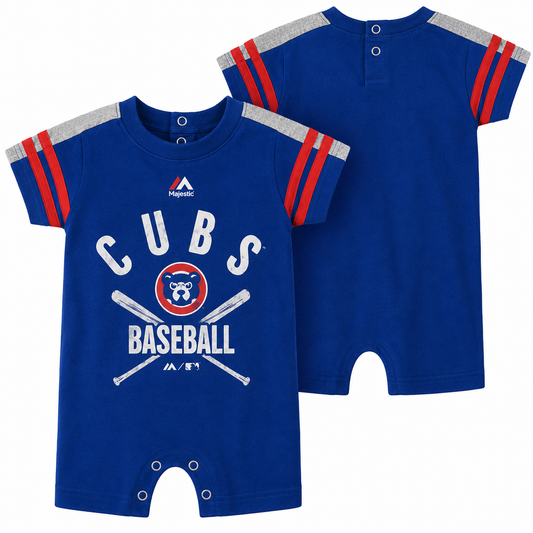 Newborn & Infant Chicago Cubs Majestic Royal Cooperstown Classic Stripe Romper