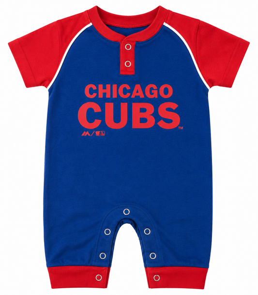 Chicago Cubs Coverall Infant Onesie By Majestic