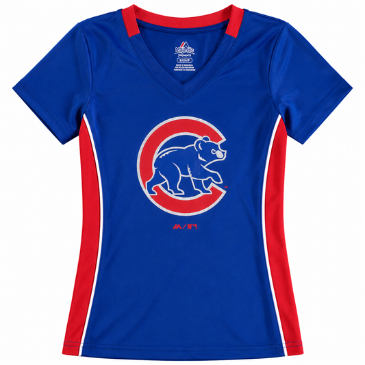 Youth Chicago Cubs Royal Majestic The Best Team V-Neck T-Shirt