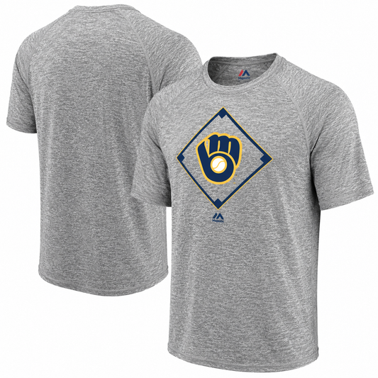 Men's MLB Milwaukee Brewers Slate Gray Just Getting Started Tee