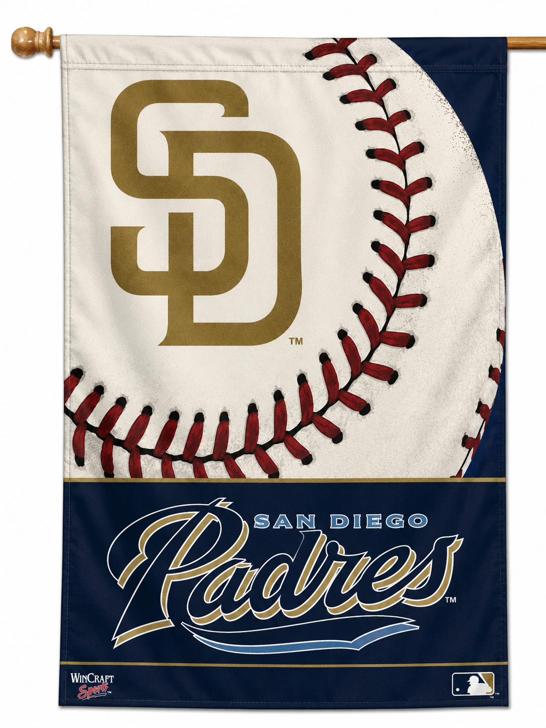 San Diego Padres Team Logo Vertical Flag