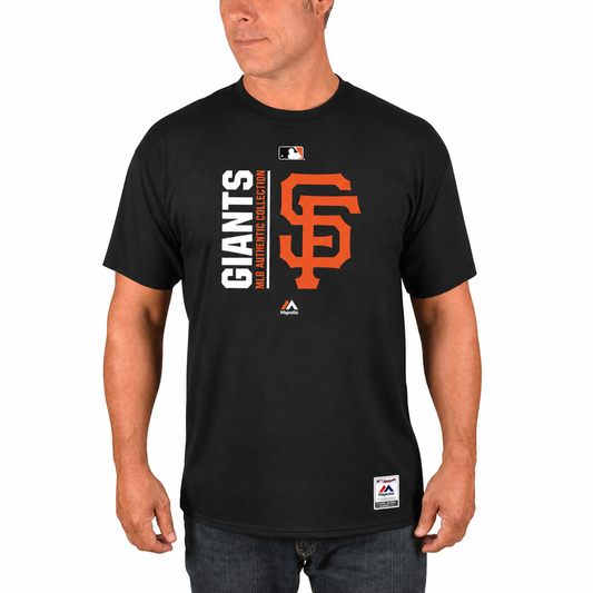 Men's MLB San Francisco Giants Majestic Black Authentic Collection Team Icon T-Shirt