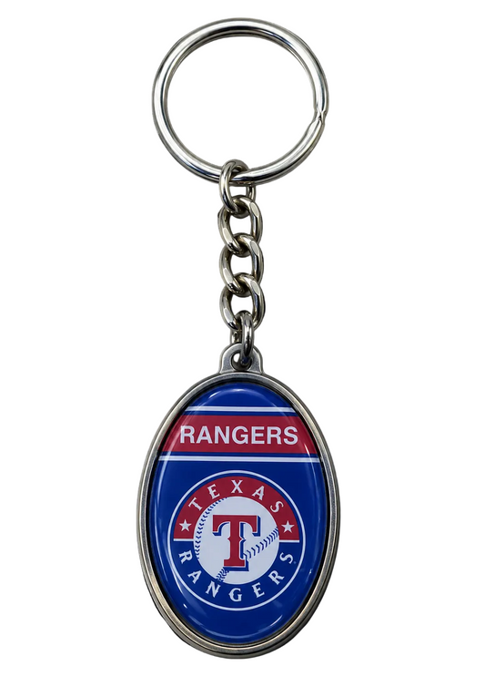 Texas Rangers MLB Oval Keychain
