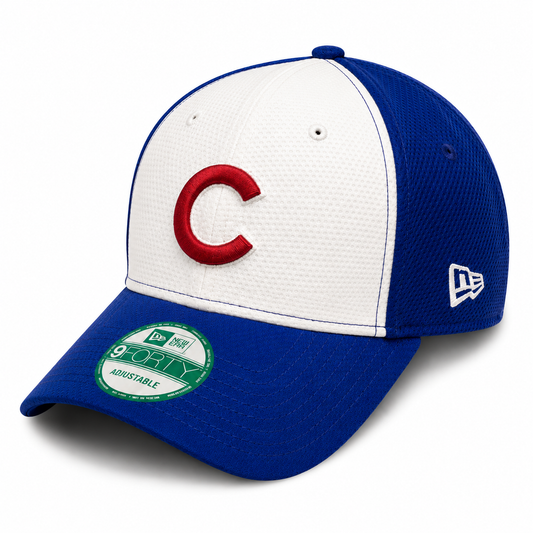 Chicago Cubs White Panel Performance 9FORTY Adjustable Hat By New Era