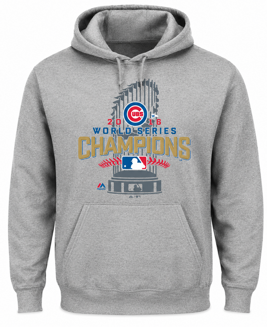 Men's Chicago Cubs Majestic Big & Tall 2016 World Series Champions Locker Room Hoodie