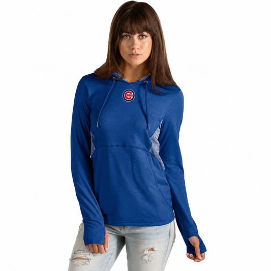 Women's Chicago Cubs Rundown Hooded Long Sleeve Tee