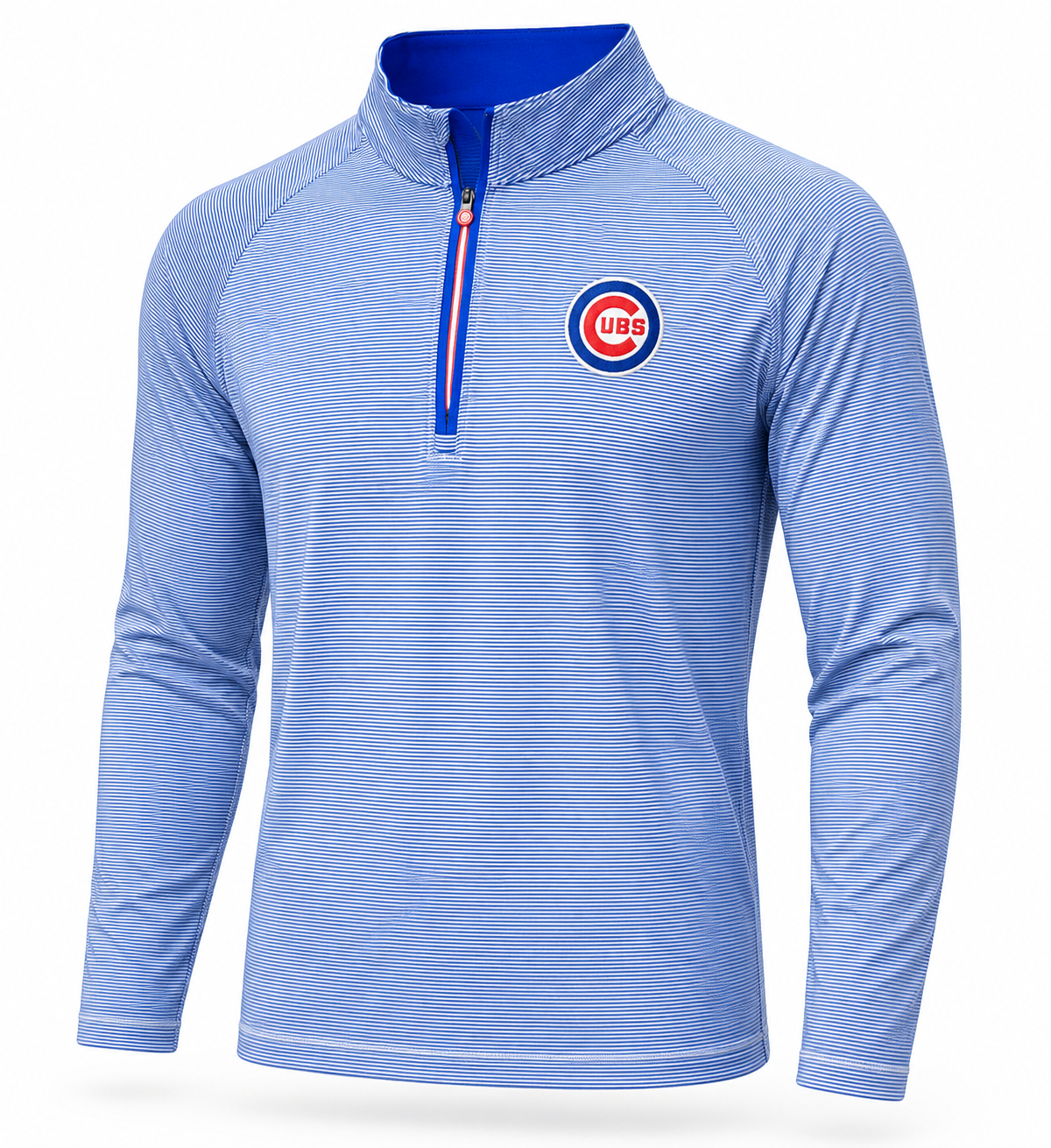 Men's Chicago Cubs Orion 1/4 Zip Royal/White Level Wear Track Jacket