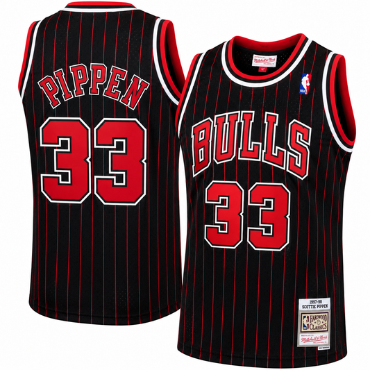 Youth Chicago Bulls Scottie Pippen Mitchell & Ness Black 1995-96 Hardwood Classics Swingman Jersey