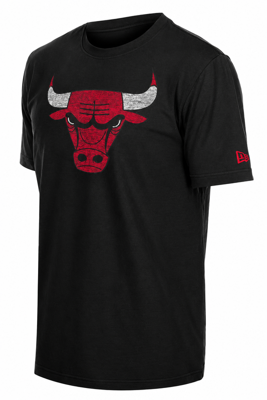 Men's Chicago Bulls New Era Black Fade Away Tee