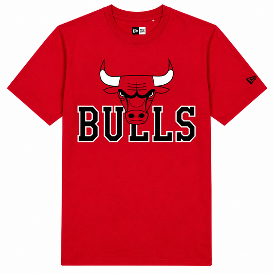 Men's Chicago Bulls Tipoff Red New Era Throwback Tee