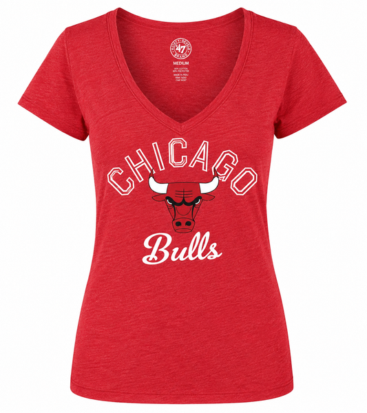 Womens Chicago Bulls Rescue V-Neck Scrum T-Shirt