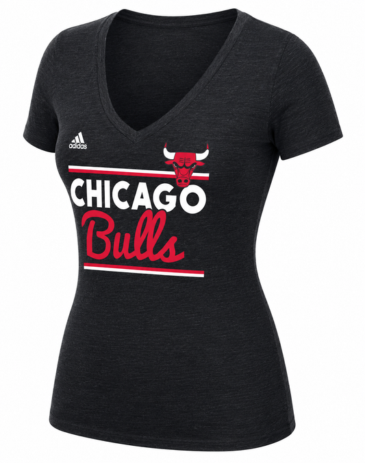 Womens Chicago Bulls Tri Blend V Neck Tee