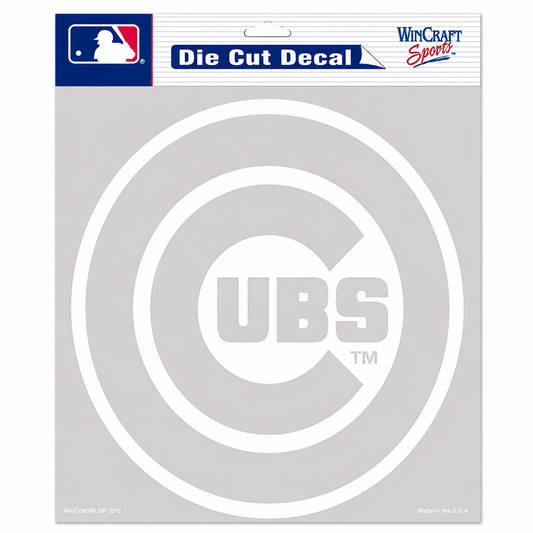WinCraft Chicago Cubs Clear 8"x8" Die Cut Decal
