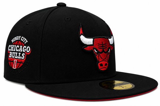 Men's Chicago Bulls Black/Red 6X Champions 59FIFTY Fitted Hat