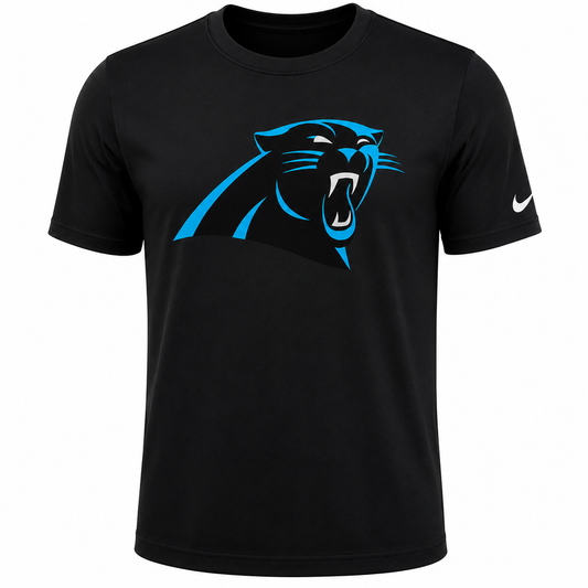 Mens Carolina Panthers Nike Black Essential Logo T-Shirt