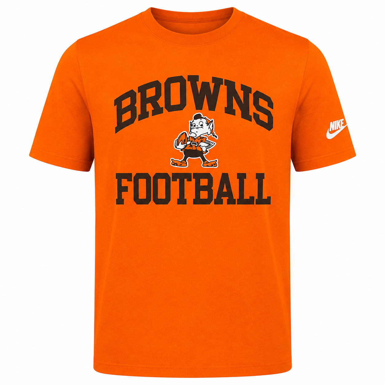 Men's Cleveland Browns Orange Throwback Logo Essential Tee