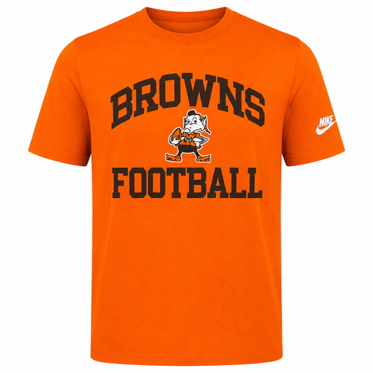 Men's Cleveland Browns Orange Throwback Logo Essential Tee