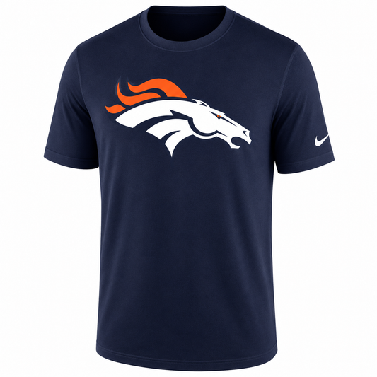 Youth Denver Broncos Nike Logo Essential Navy Tee