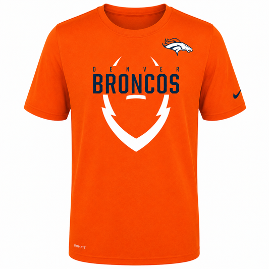 Youth NFL Denver Broncos Nike Dri-Fit Icon Performance Tee- Orange