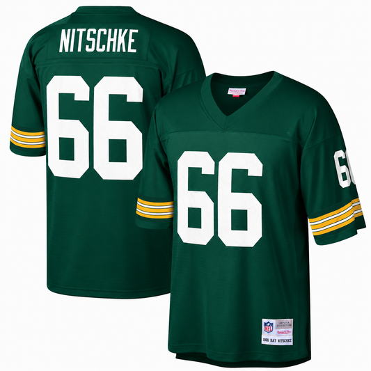 Mens Green Bay Packers Ray Nitschke Mitchell & Ness Green Replica Legacy Jersey