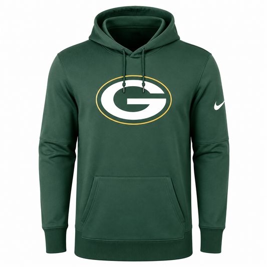 Men's Green Bay Packers Nike Prime Logo Green Performance Pullover Hoodie