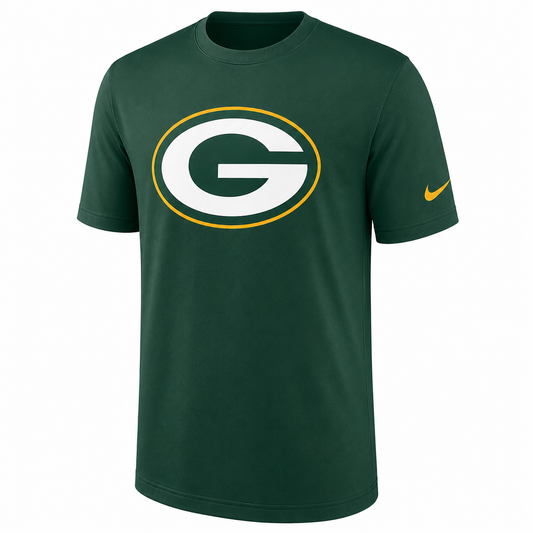 NIKE Green Bay Packers Youth Boys Essential Logo T-Shirt (Green)