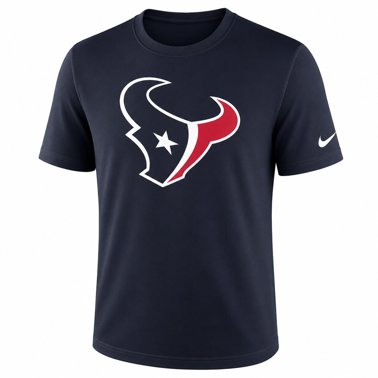 Youth Houston Texans Navy Essential Logo Tee By Nike