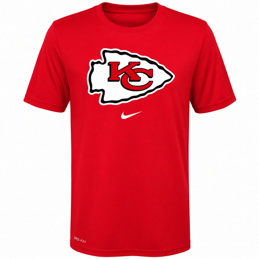 Youth Kansas City Chiefs NIKE Red Essential Logo Tee
