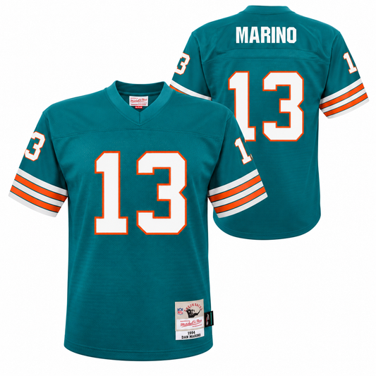 Youth Miami Dolphins Dan Marino Mitchell & Ness Aqua Retired Player Vintage Replica Jersey